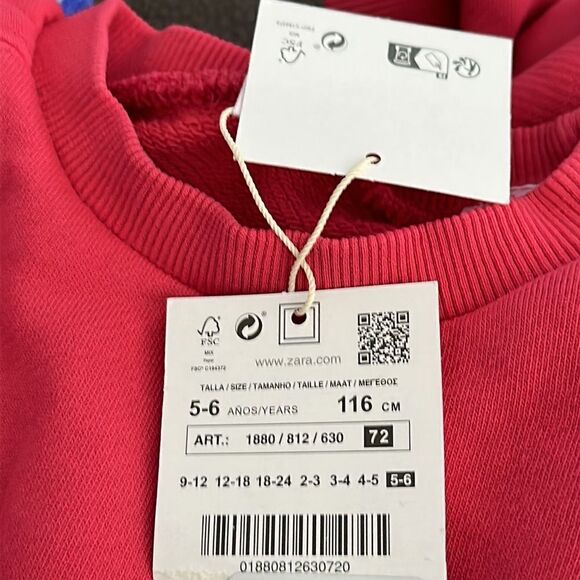 ZARA Kids | Fuchsia | PLAIN SWEATSHIRT - Picture 6 of 7